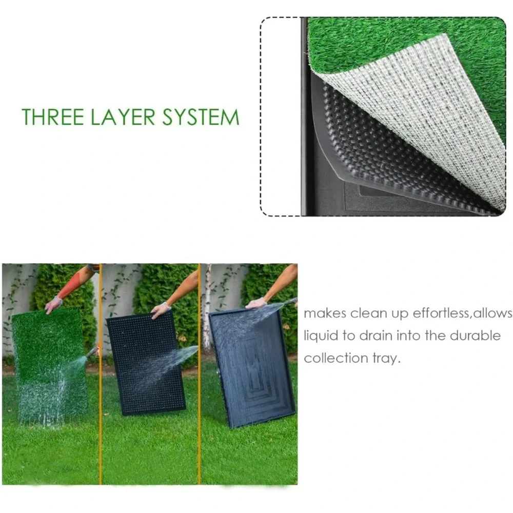 Dog Potty Grass Indoor/Outdoor Artificial Grass Patch 20width x 25” L reusable
